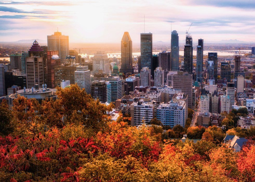 city, fall, Montreal, buildings