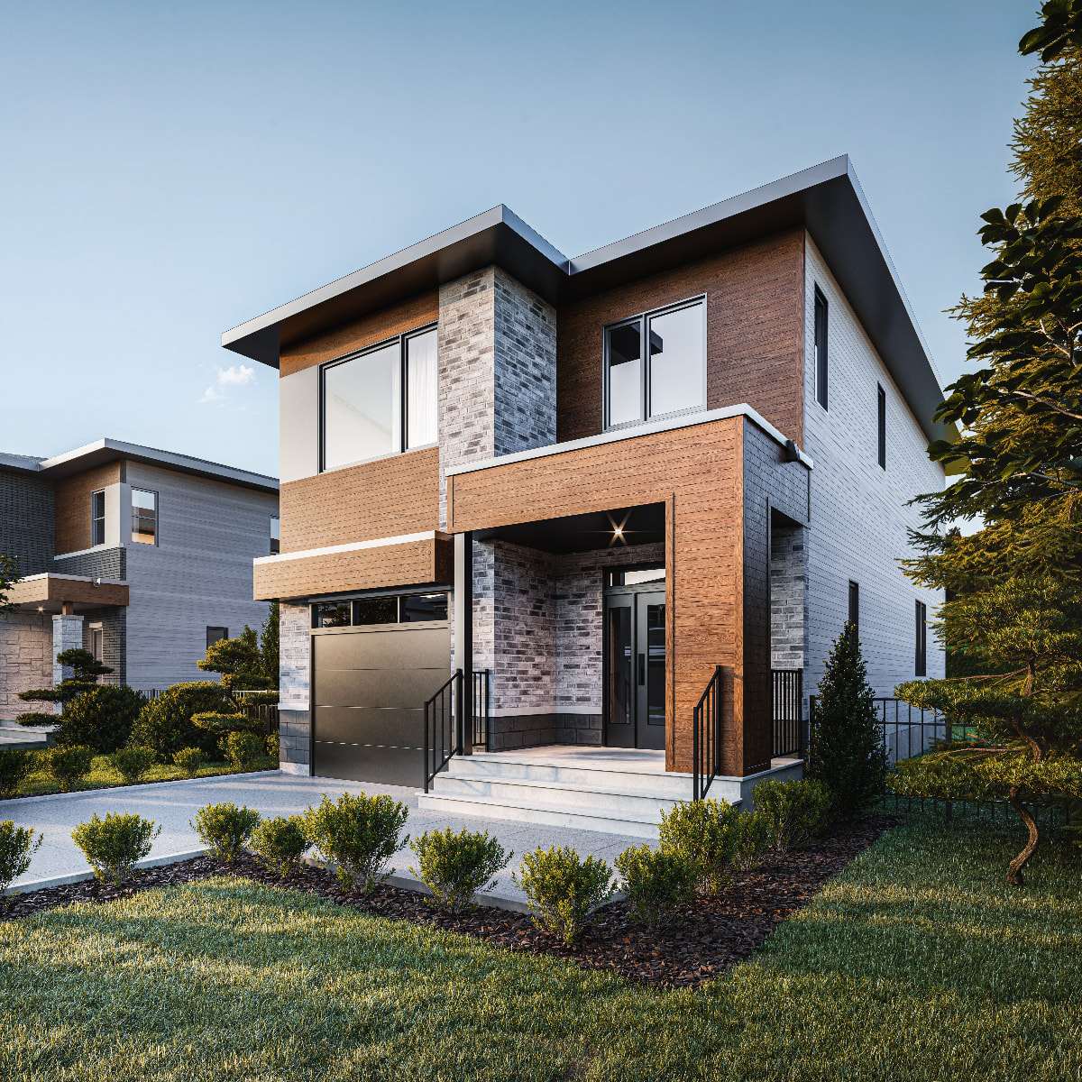 Cottages with Garage - Facade D-0