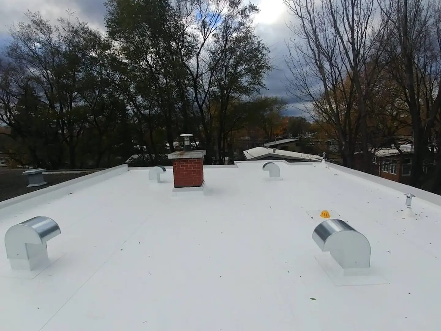 White flat roof