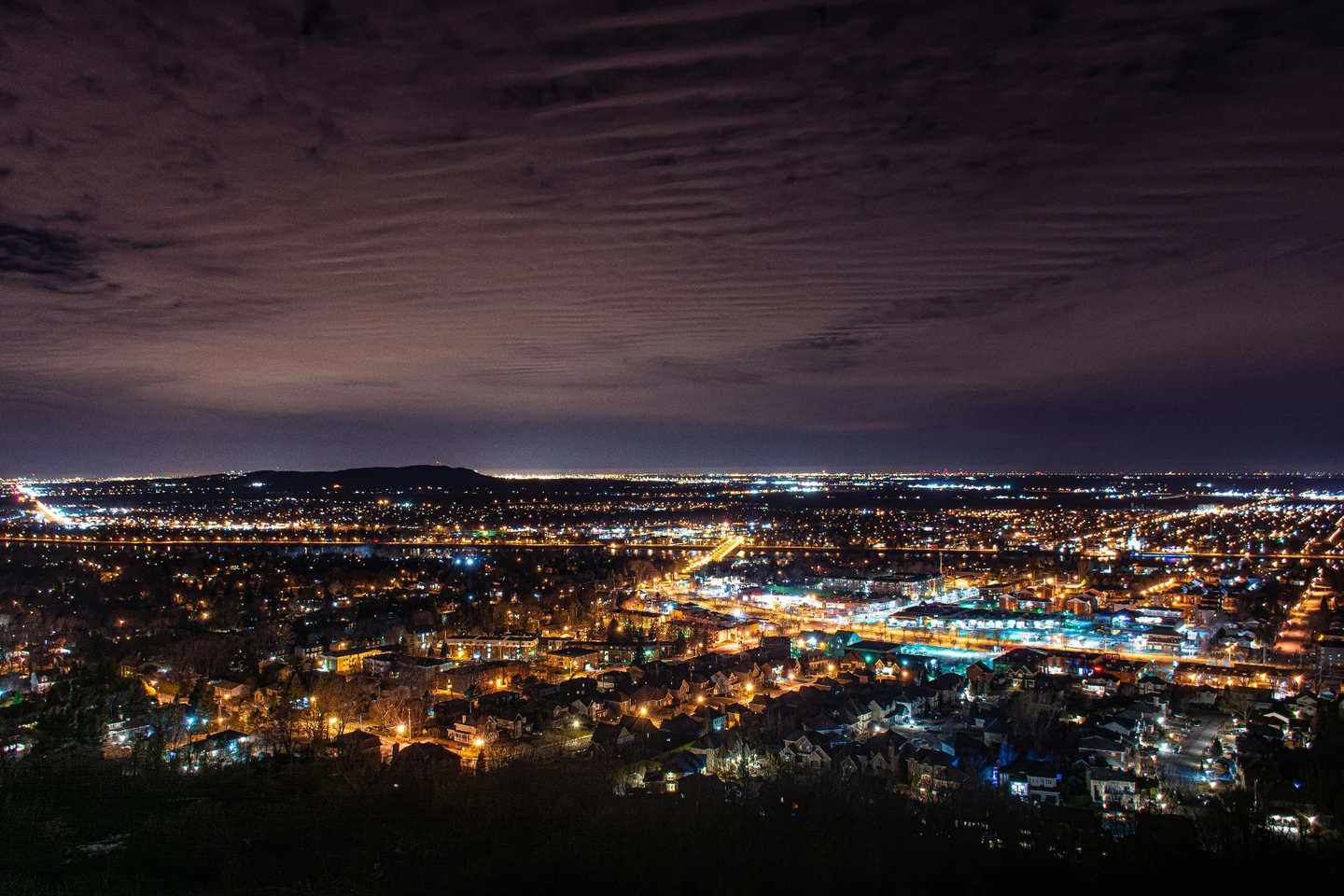 wide aerial landscape view